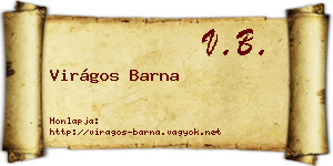 Virágos Barna névjegykártya